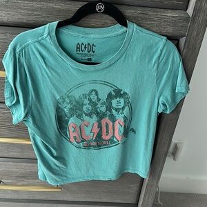AC/DC Teal Cotton T-Shirt